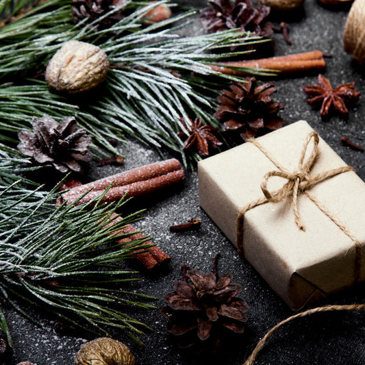 Alpine Cheer - A happy holiday scent with warm balsam notes combining with spice hints of cinnamon and clove with an undertone of sandalwood and cedarwood.
