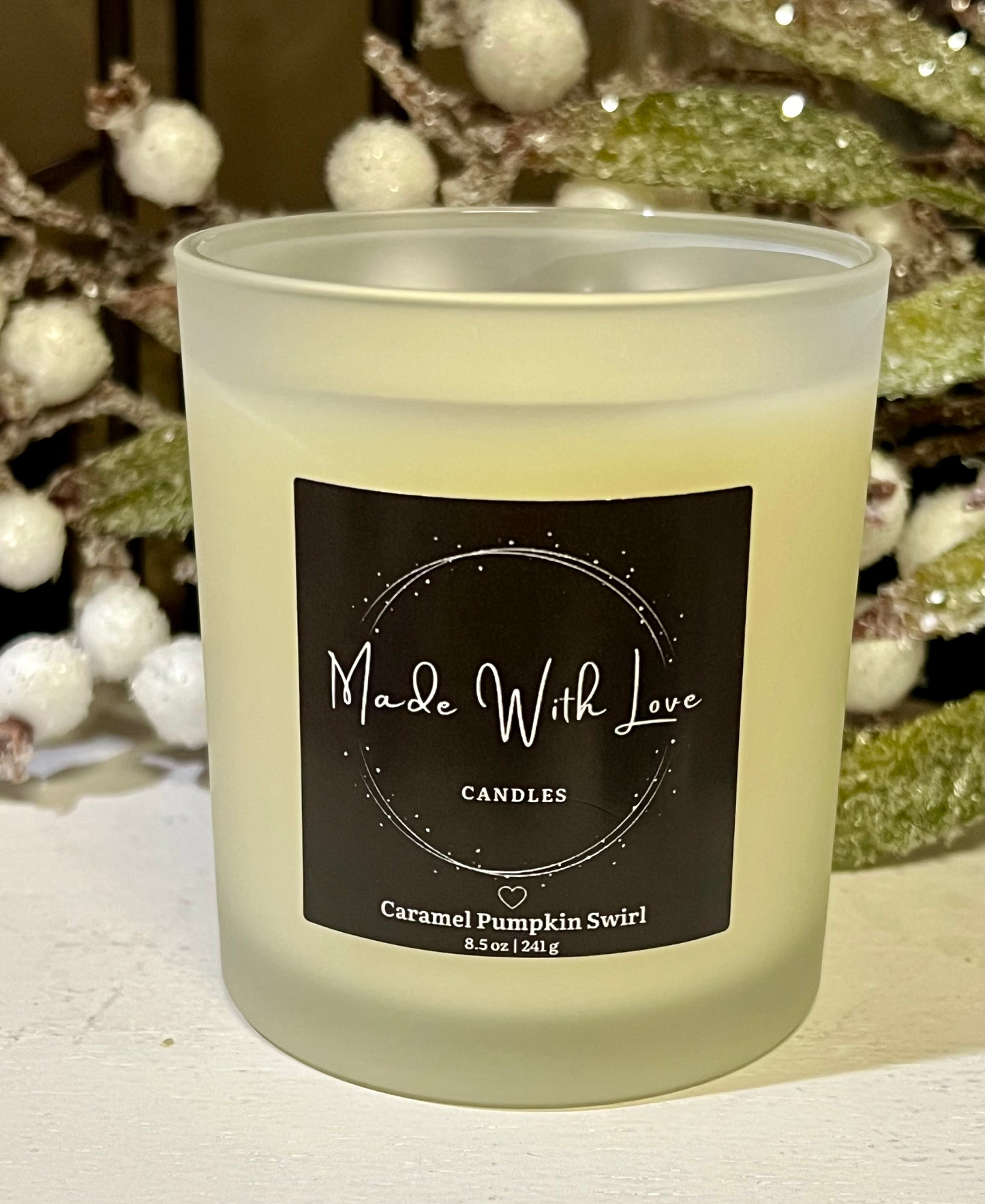 8 oz Frosted Glass Candle