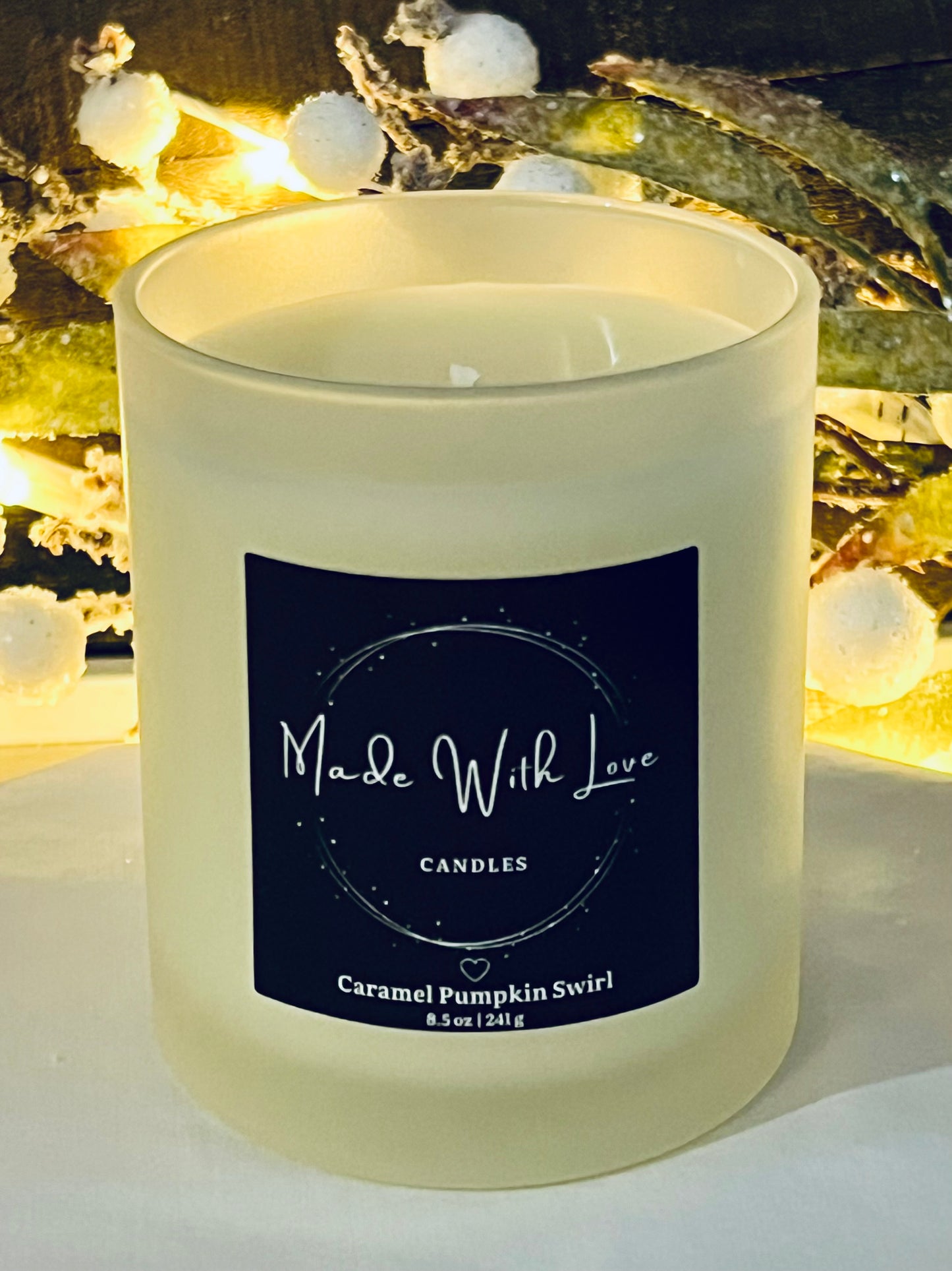 8 oz Frosted Glass Candle