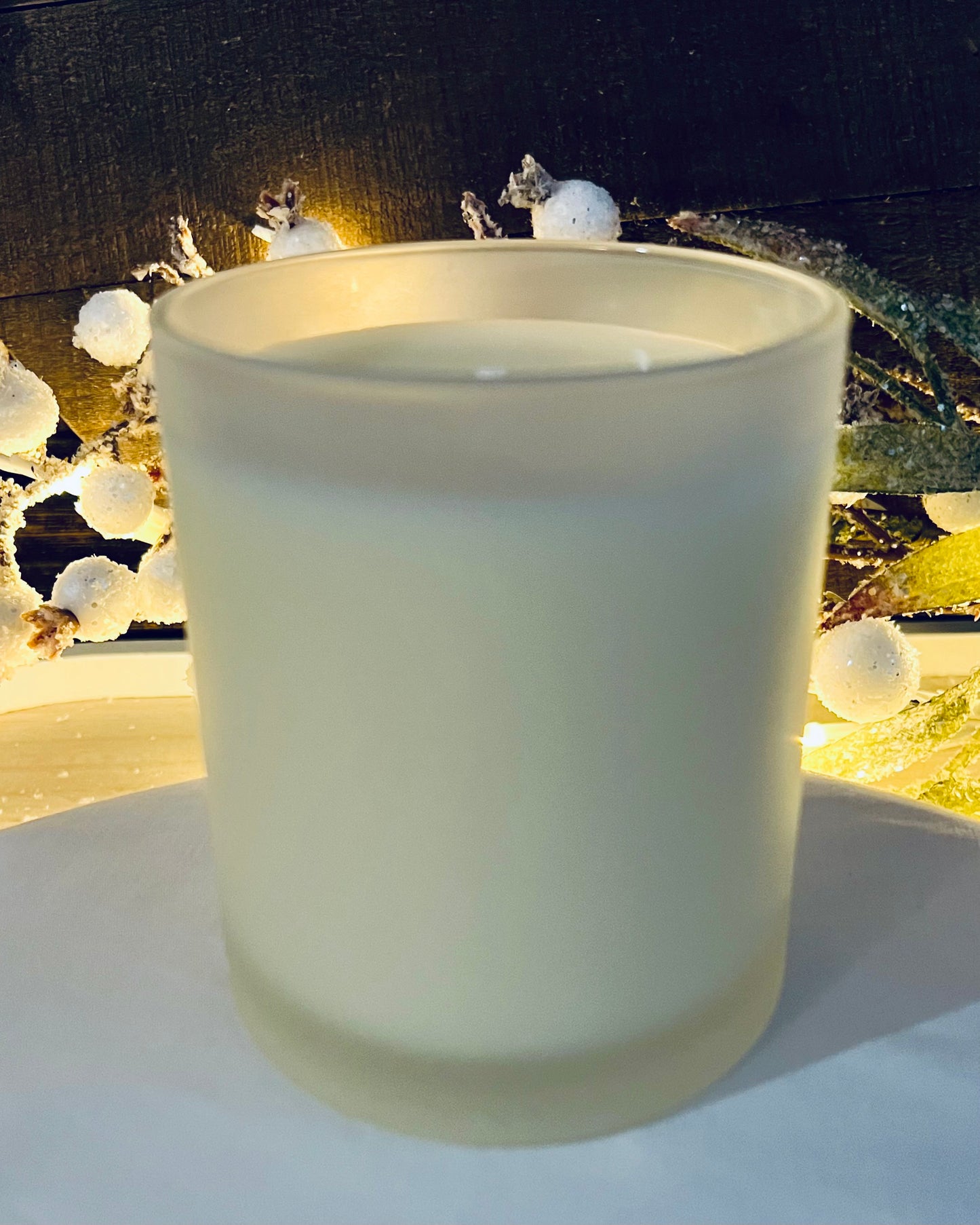 8 oz Frosted Glass Candle
