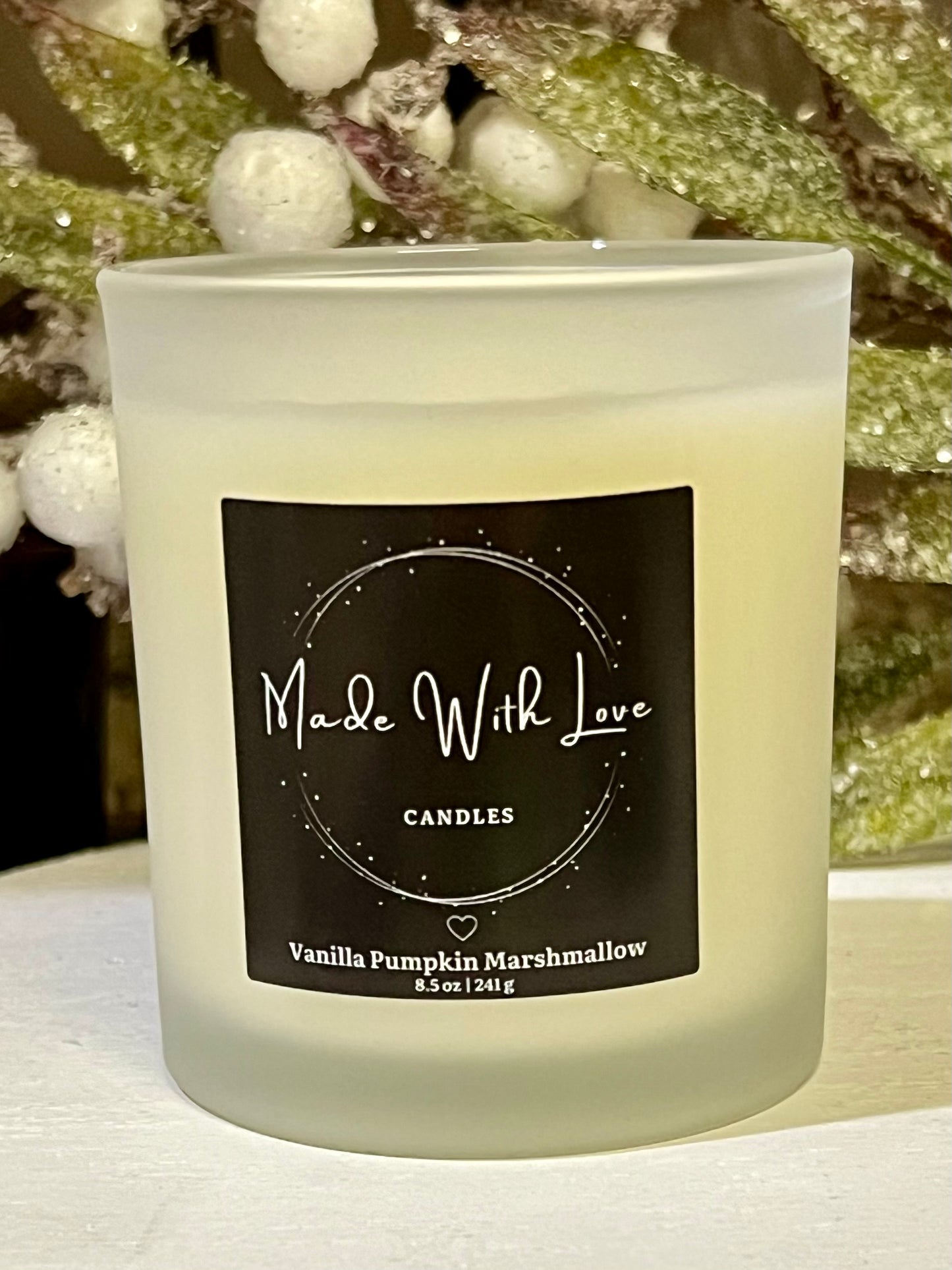 8 oz Frosted Glass Candle