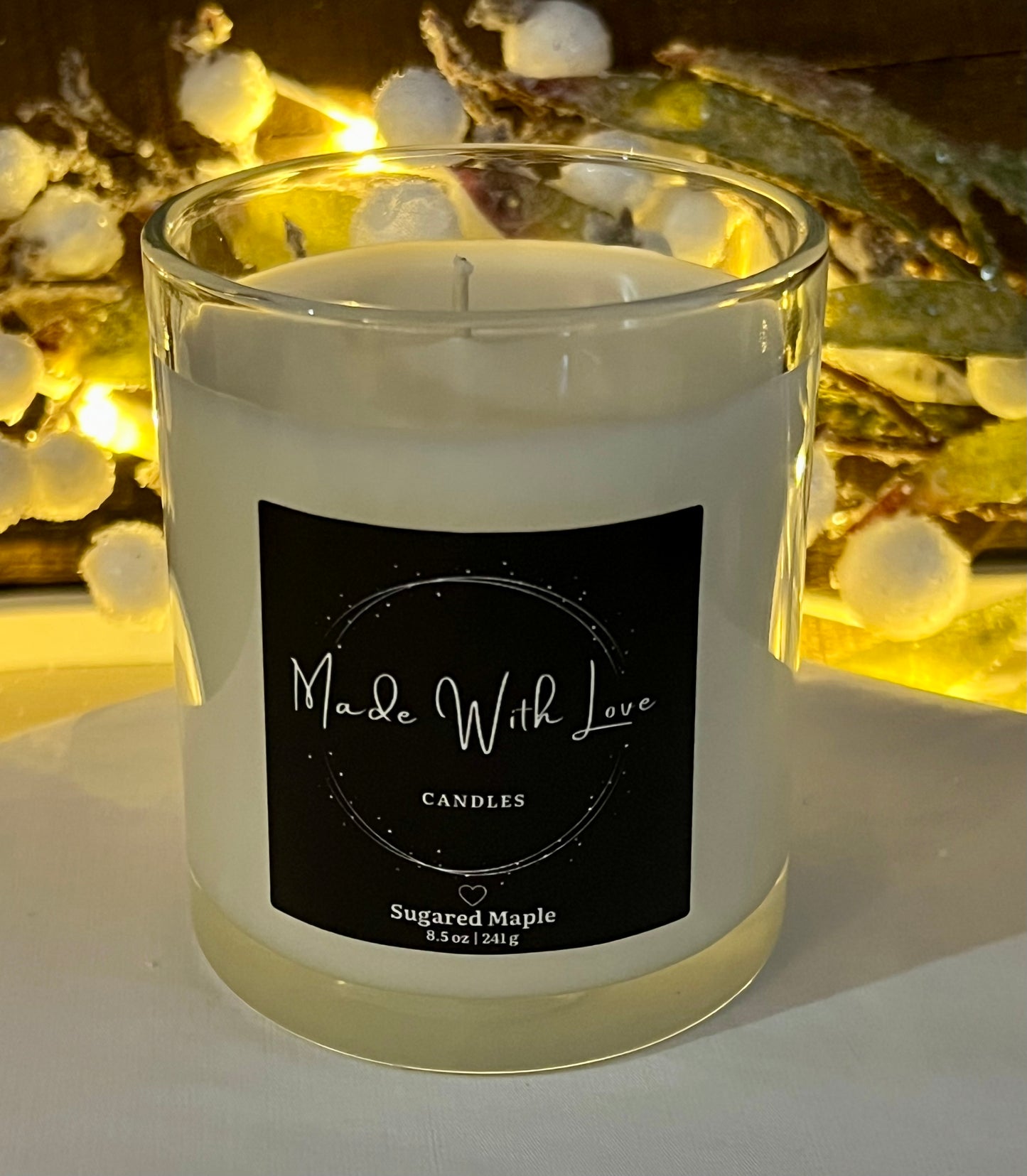 8 oz Clear Glass Candle