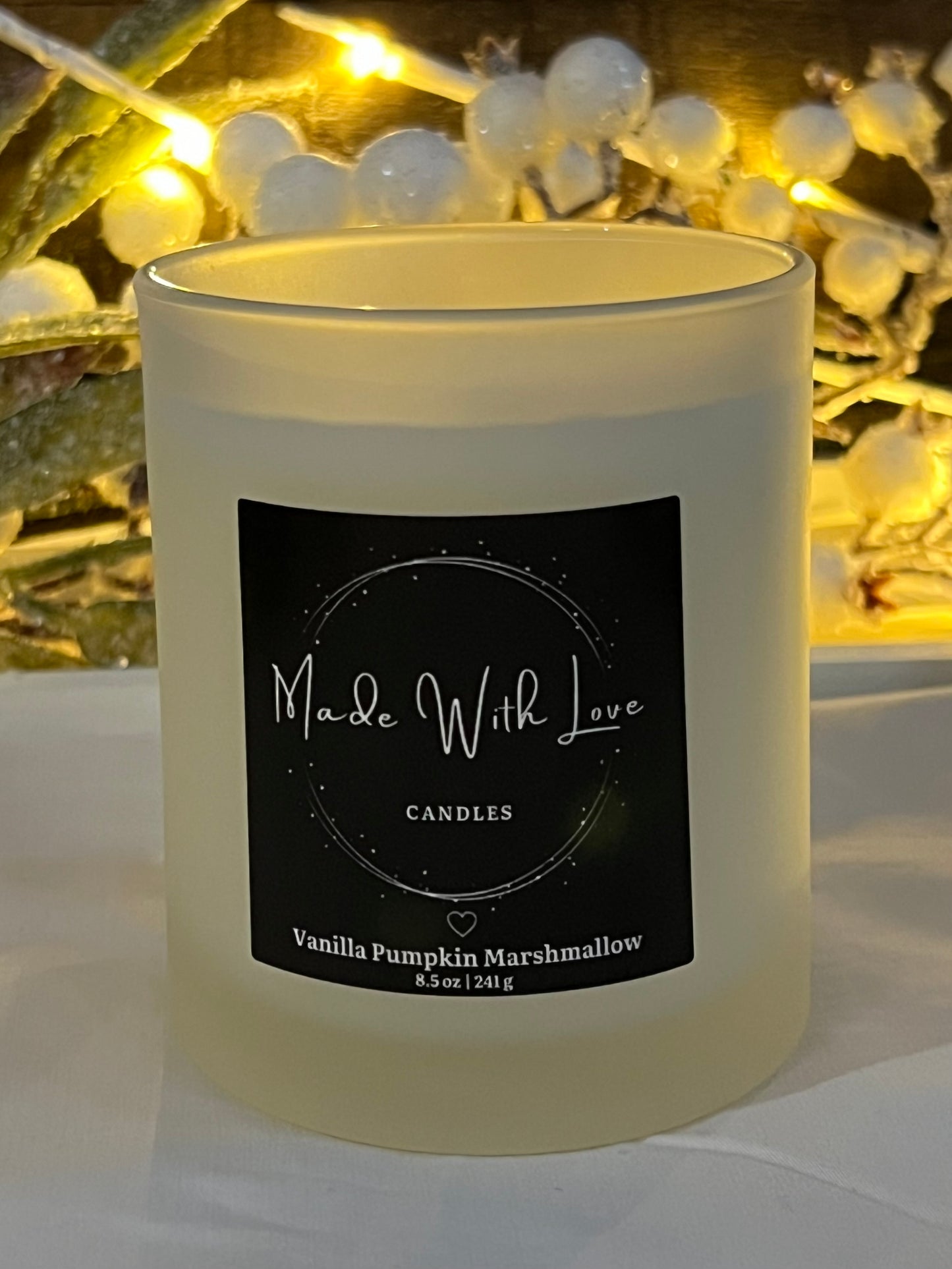 8 oz Frosted Glass Candle