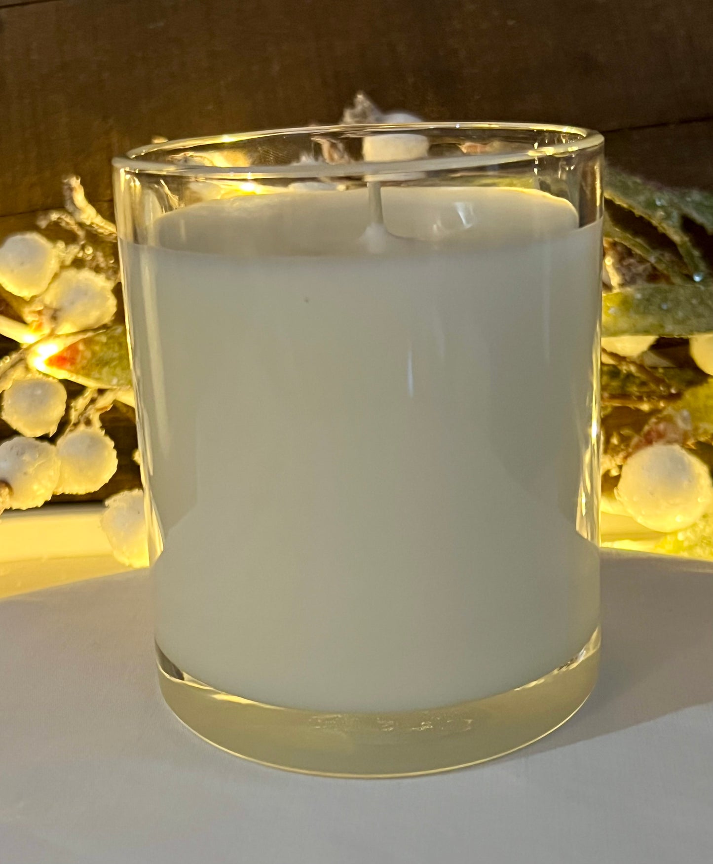 8 oz Clear Glass Candle